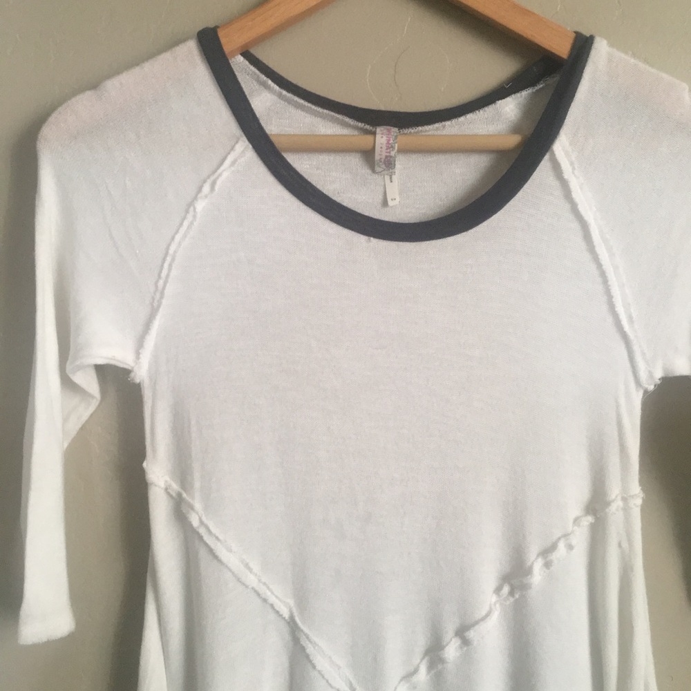 Free People Knit Top - white - Small